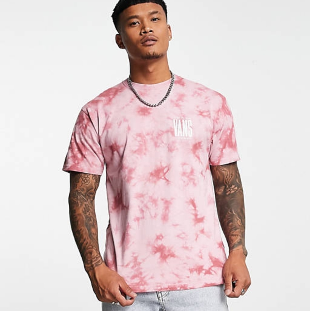 Pink Tiedye Short Vans Mens Medium